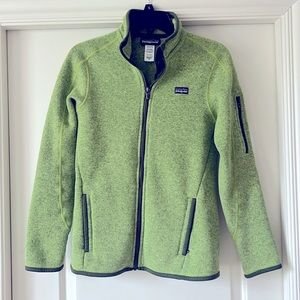 Like new! Patagonia better sweater full zip size XS~ green